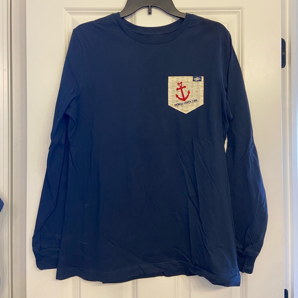 Disney Cruise Line unisex navy long sleeve shirt. Size large. Rarely worn.